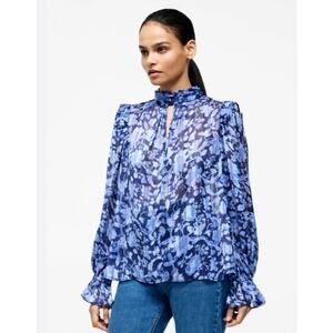 French Connection Cynthia Floral Keyhole Top Size 0 New with Tags